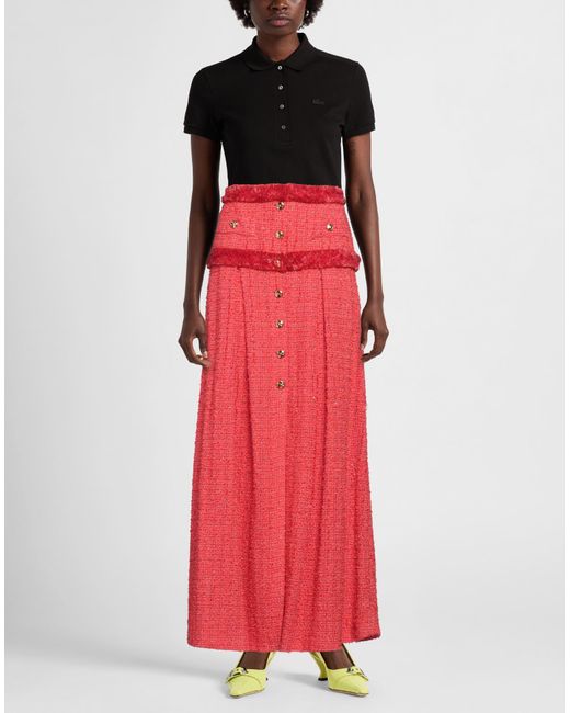 Elisabetta Franchi Red Maxi Skirt