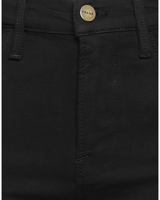 FRAME Black Pants Cotton, Polyester, Elastane