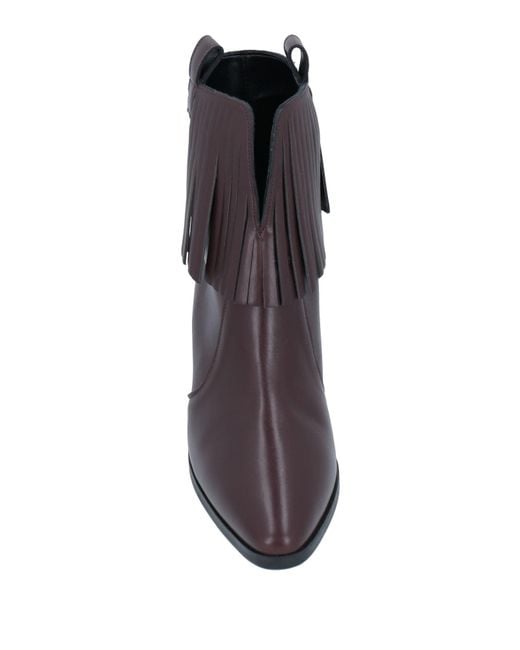 Lorenzo Mari Brown Ankle Boots
