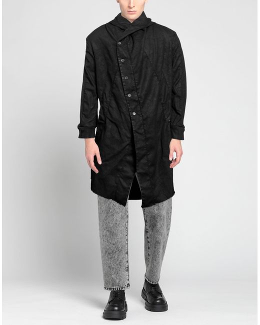 Masnada Black Overcoat & Trench Coat for men
