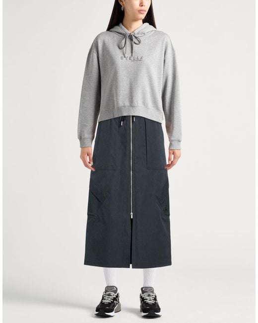 Nike Blue Dark Midi Skirt Cotton, Polyester, Nylon