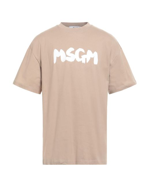 Camiseta MSGM de hombre de color Natural