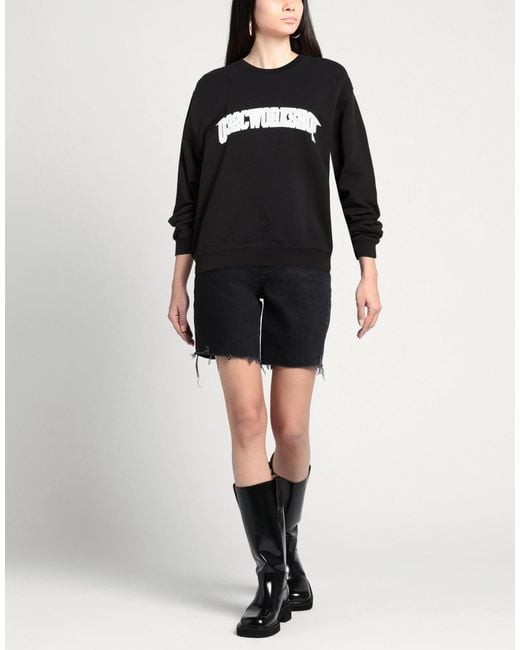 032c Black Sweatshirt Organic Cotton