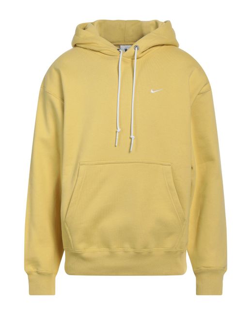 Nike Solo Swoosh Hooded Sweatshirt Yellow for men