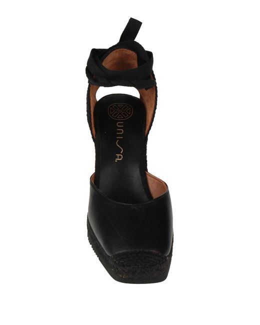 Unisa Black Espadrilles Leather