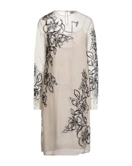Blumarine White Midi Dress Polyamide, Polyester, Polyethylene, Glass