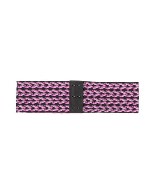 Missoni Purple Belt Viscose, Silk, Calfskin, Polyester