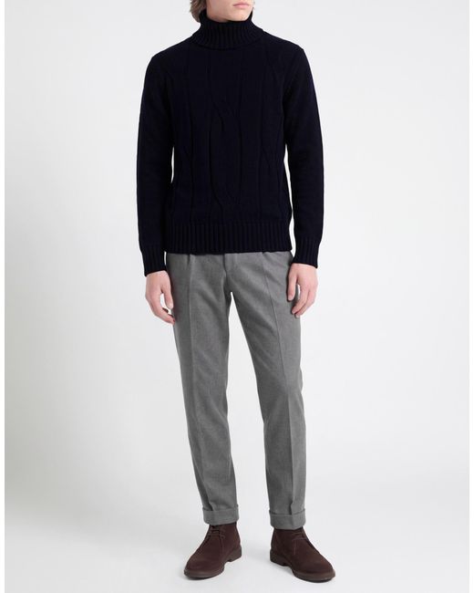 Alpha Studio Blue Midnight Turtleneck Cashmere for men