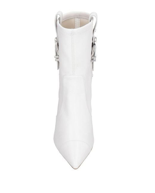 Stuart Weitzman White Ankle Boots