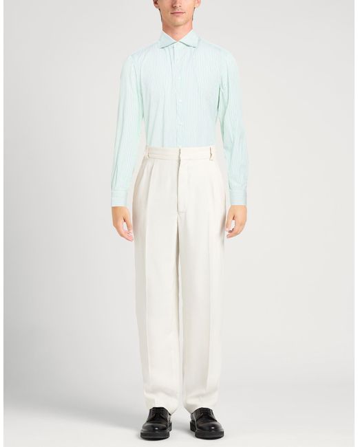 Isaia Blue Shirt Cotton for men