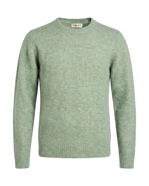 Irish Crone Green Sweater Alpaca Wool, Polyamide, Wool for men