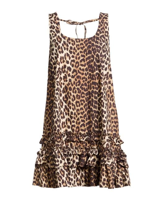 Ganni Natural Mini Dress
