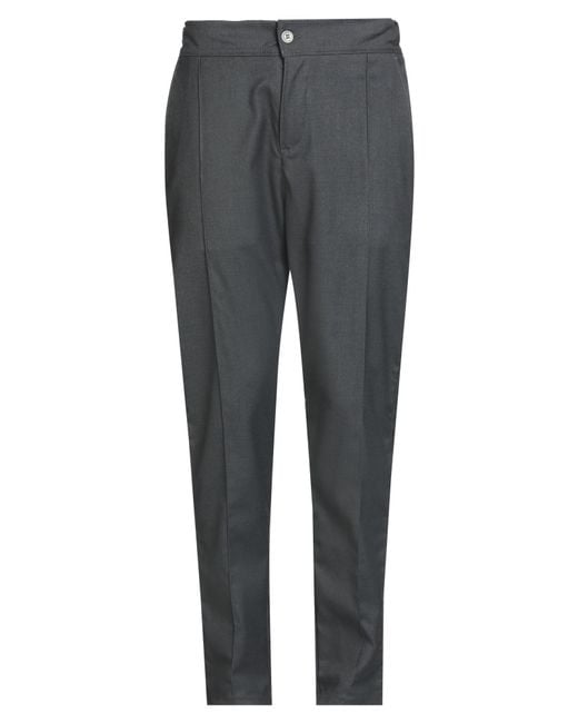 Exibit Gray Charcoal Pants Polyester, Viscose, Elastane for men