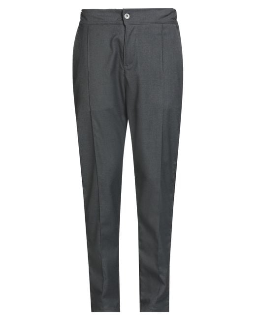 Exibit Gray Charcoal Pants Polyester, Viscose, Elastane for men