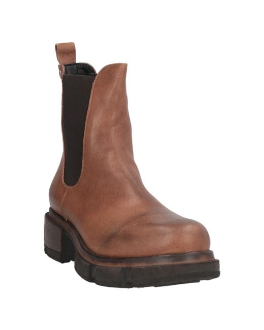 O.x.s. Brown Ankle Boots Leather