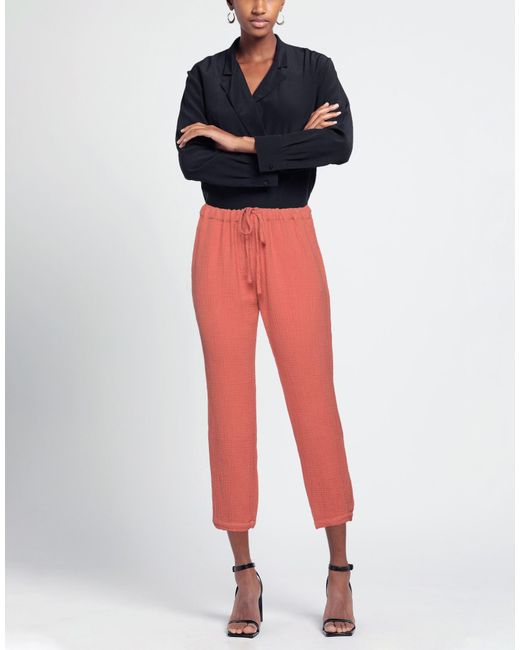 Honorine Red Rust Pants Cotton