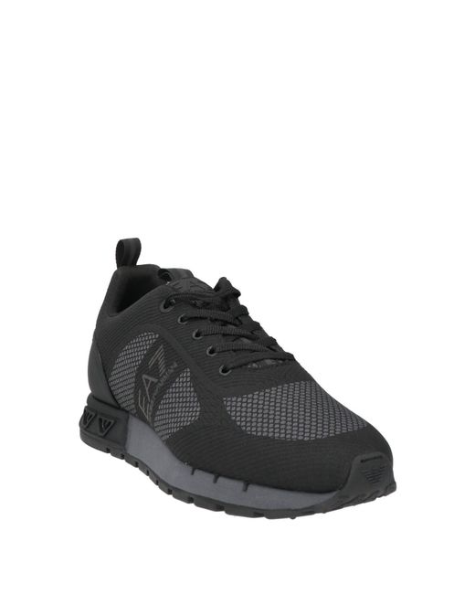 EA7 Black Sneakers Polyester, Polyurethane for men