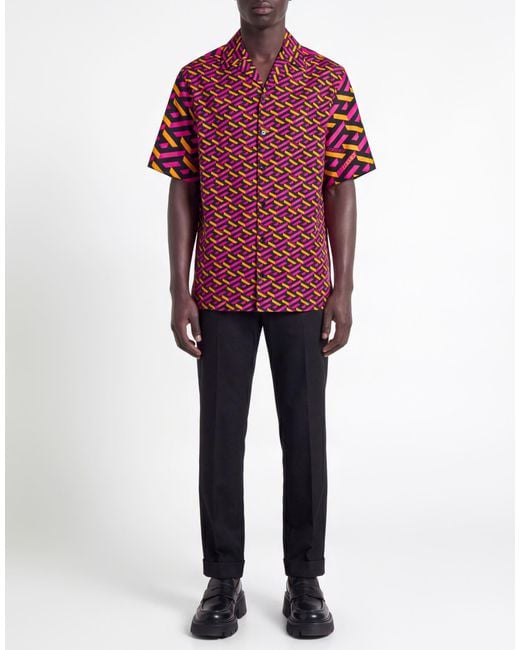 Camisa Versace de hombre de color Red