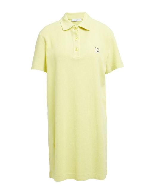 Maison Kitsuné Yellow Mini Dress