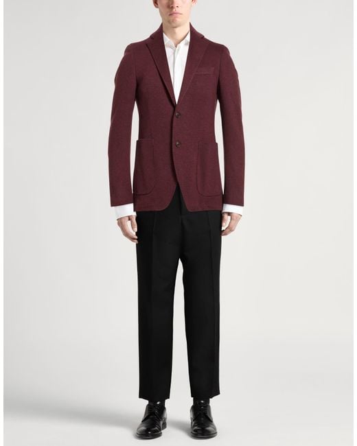 Tombolini Purple Blazer Virgin Wool, Cotton for men
