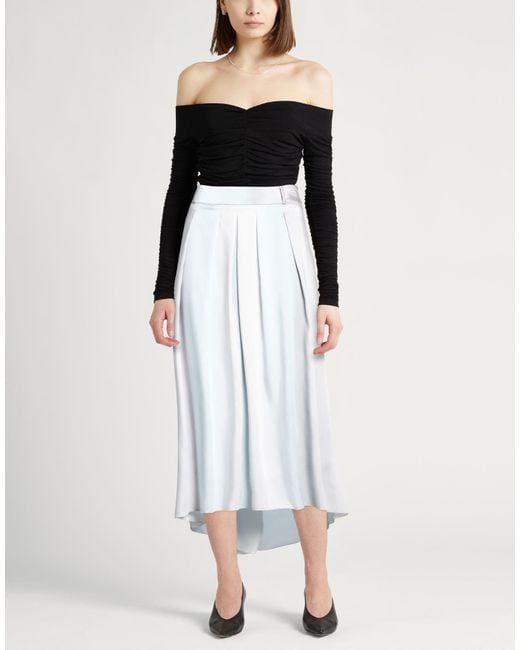 Peserico White Midi Skirt Polyester