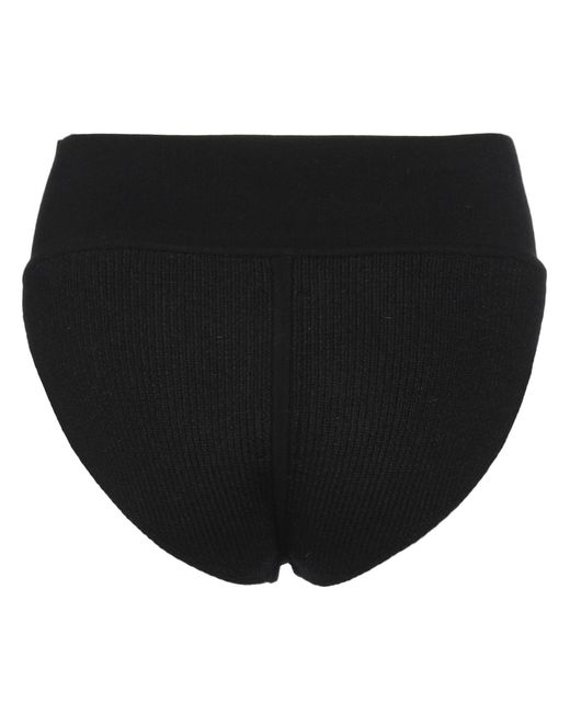 Rick Owens Black Shorts & Bermuda Shorts Cashmere, Wool, Elastane, Viscose, Polyester