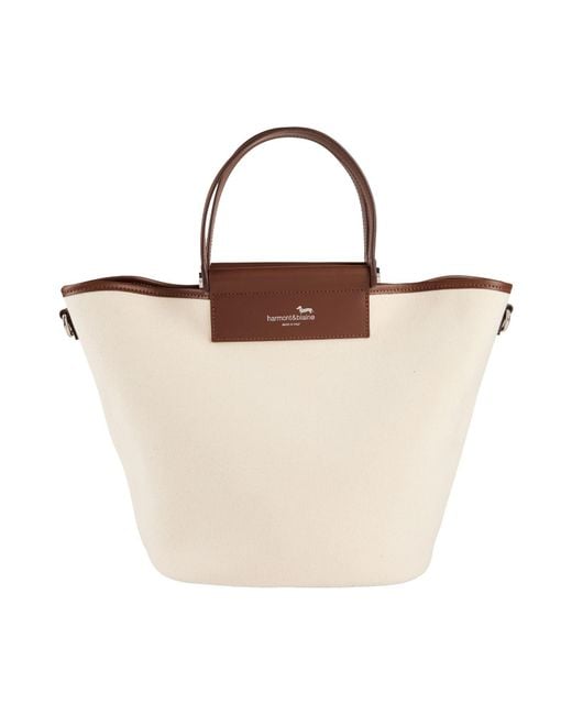 Harmont & Blaine White Handbag Cotton, Calfskin