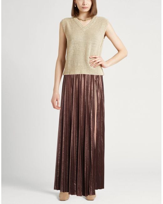 Jupe longue retroféte en coloris Brown