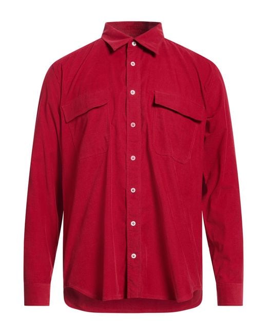Lardini Red Shirt Cotton for men