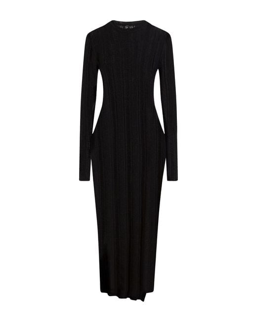 Pinko Blue Midi Dress Polyamide, Alpaca Wool, Wool