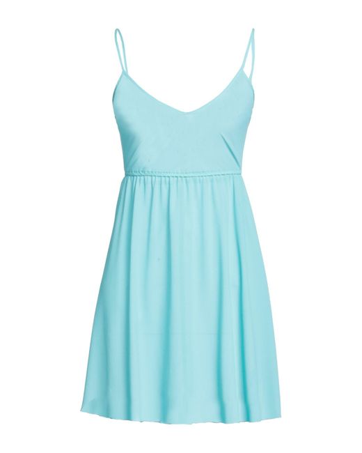 Pinko Blue Mini Dress Polyester