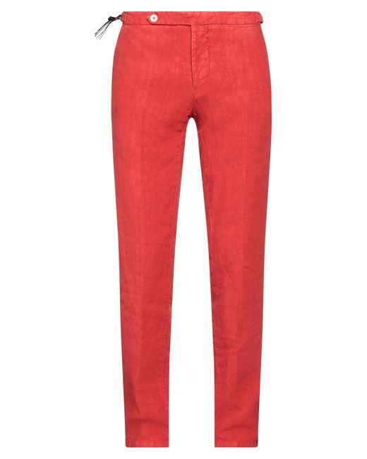 Marco Pescarolo Red Pants Linen for men