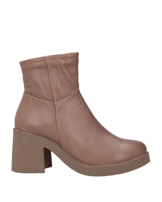 BUENO Brown Ankle Boots Leather