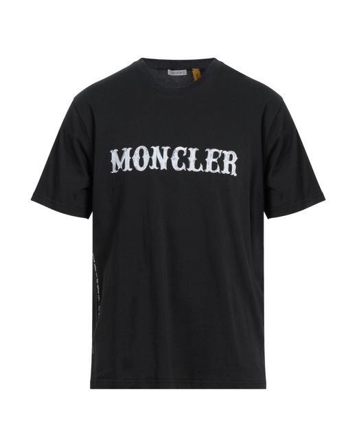 7 MONCLER FRAGMENT Black T-shirt for men