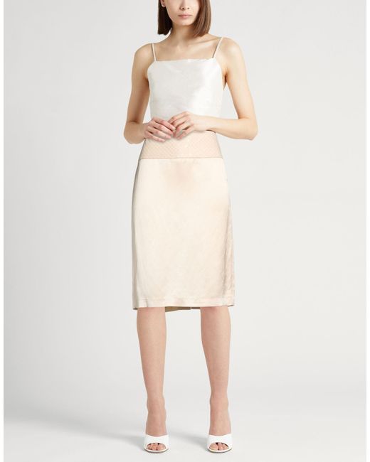 Peserico Natural Midi Skirt Viscose, Linen