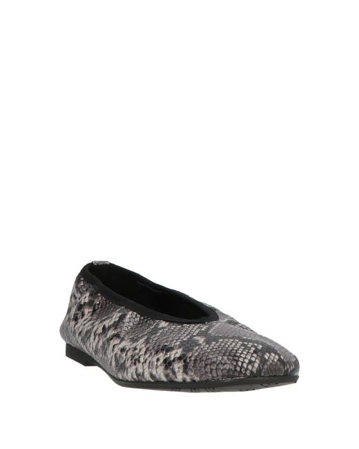 Ras Gray Ballet Flats Leather