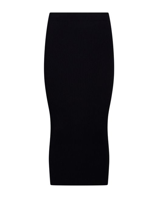 P.A.R.O.S.H. Black Midi Skirt