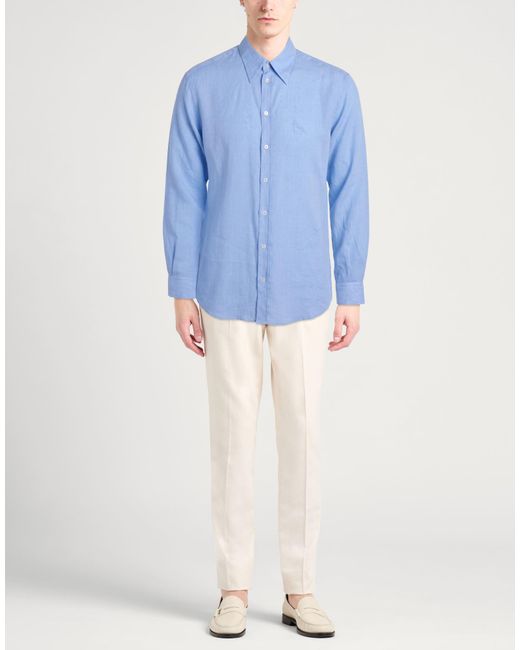 Dolce & Gabbana Blue Shirt Linen for men