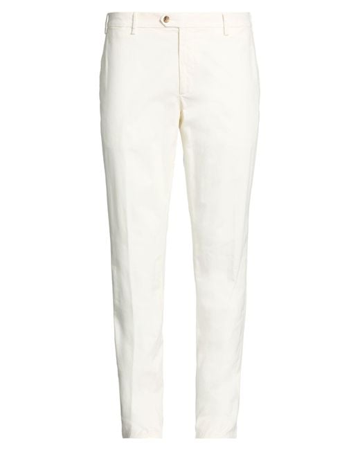 Lardini White Pants Cotton, Elastane for men
