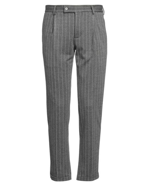 Daniele Alessandrini Gray Pants Polyester, Viscose, Elastane for men