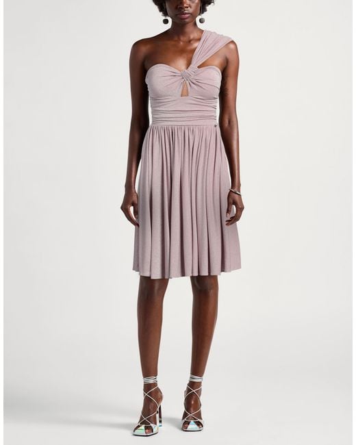 Kocca Purple Midi Dress Viscose, Polyamide, Metallic Fiber, Elastane