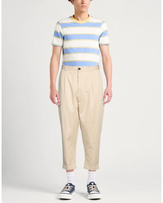 AMI Natural Tapered Cotton Twill Chino Pants for men