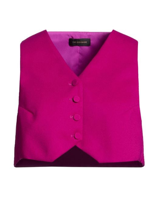 ANDAMANE Pink Tailored Vests