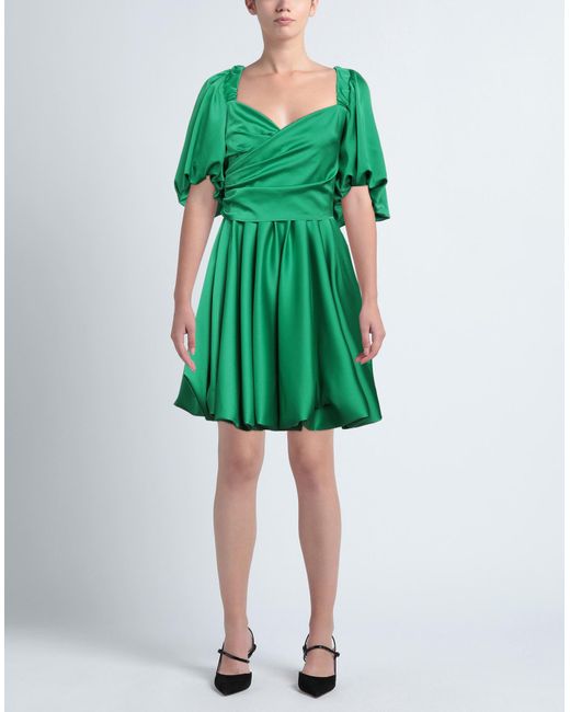 SIMONA CORSELLINI Green Mini Dress