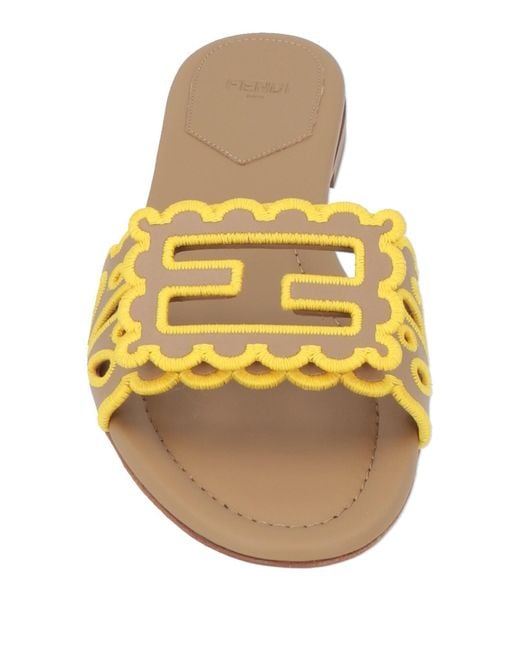 Fendi Metallic Light Sandals Leather