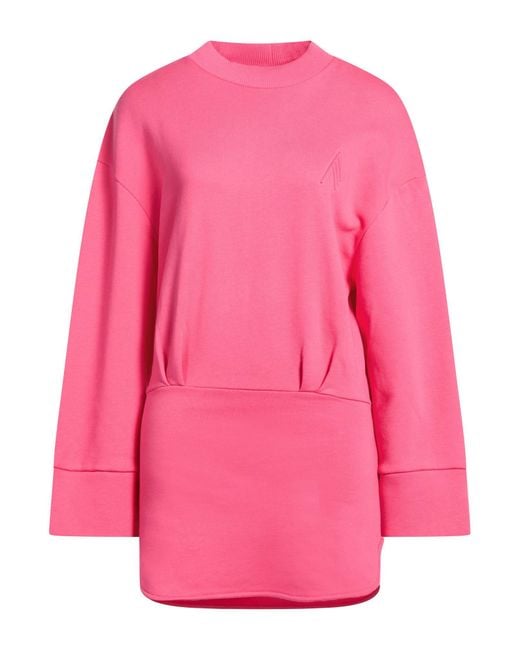 The Attico Pink Coral Mini Dress Cotton, Elastane