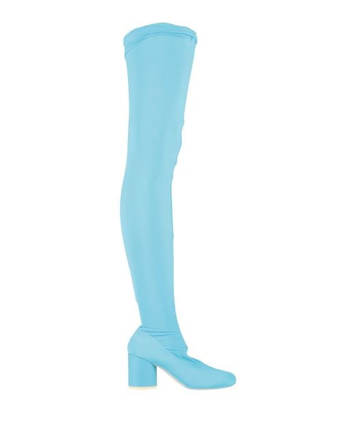 Maison Margiela Blue Boot Textile Fibers