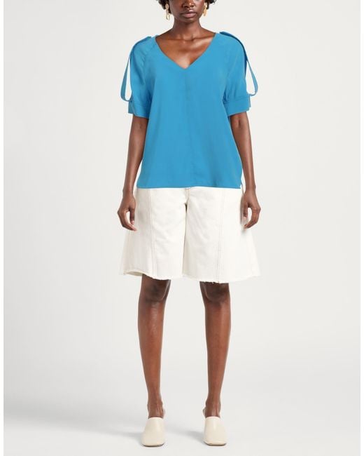 Jijil Blue Top Viscose, Polyester