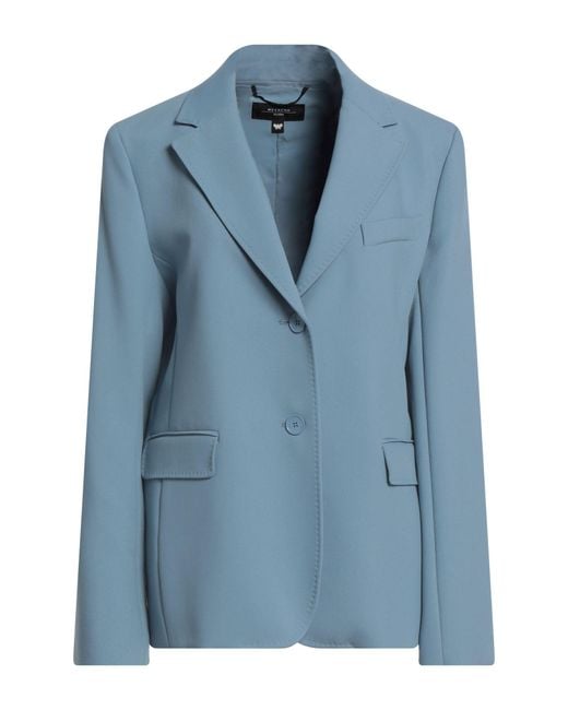 Weekend by Maxmara Blue Sky Blazer Polyester, Viscose, Elastane