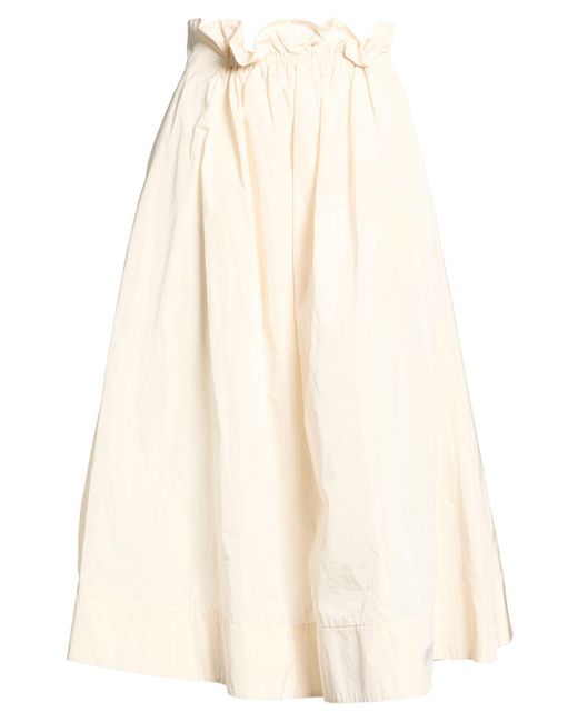 SOLOTRE Natural Midi Skirt Polyester